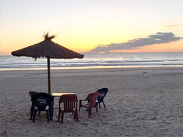 Sonnenuntergang  am Strand von Conil de la Frontera